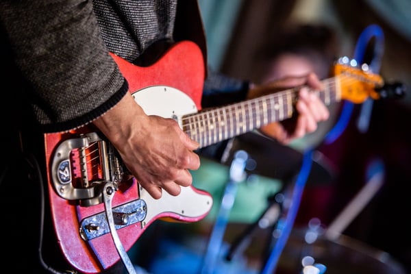 Artist Playing Electric Guitar